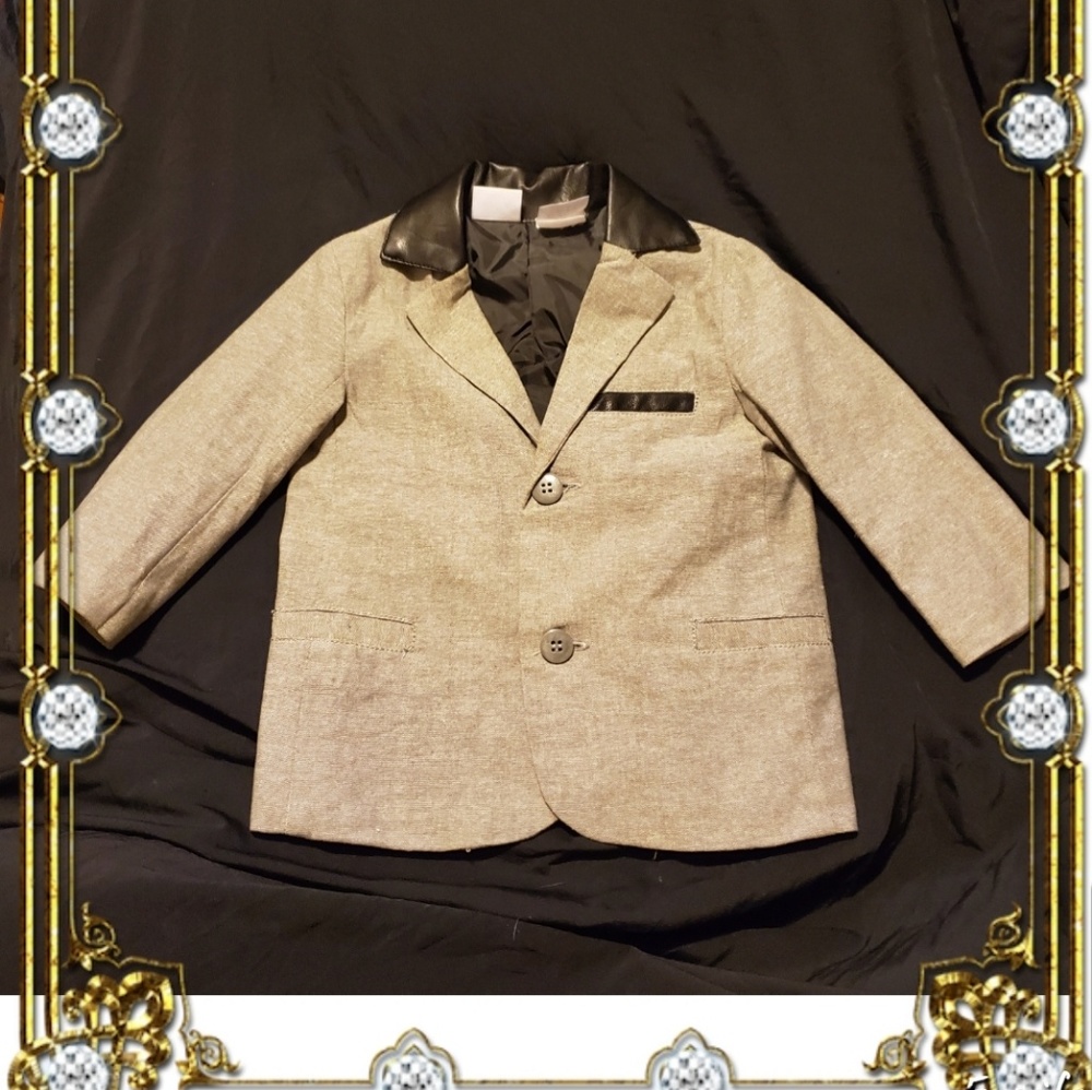 Boys Kardashian Faux Leather Suit Jacket 9M